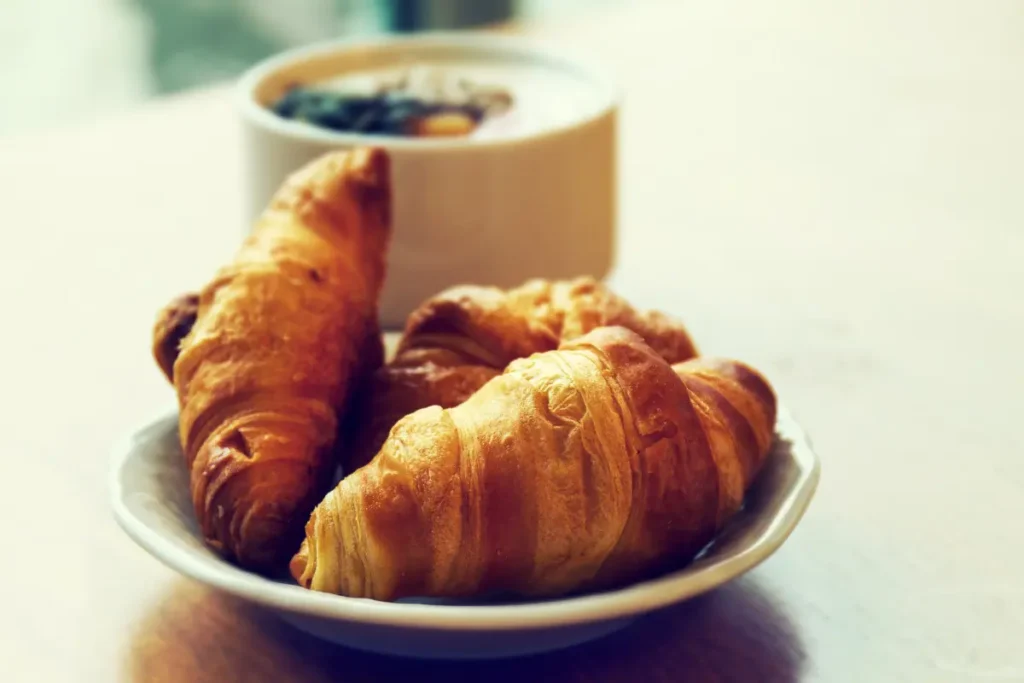 Golden-Brown Croissant Toast on a Plate