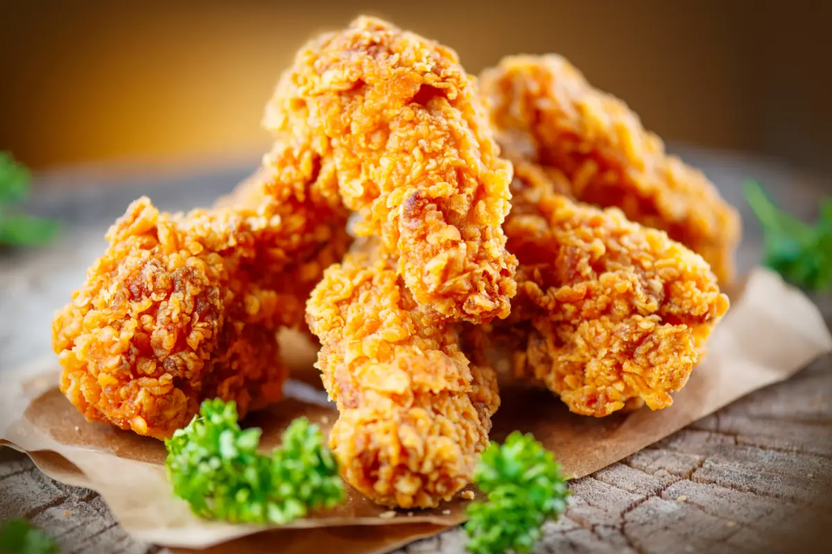 Golden-brown Crispy Maple Hot Wings on a serving platter.