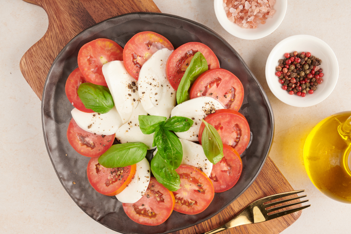 Mozzarella Tomato Cucumber Salad