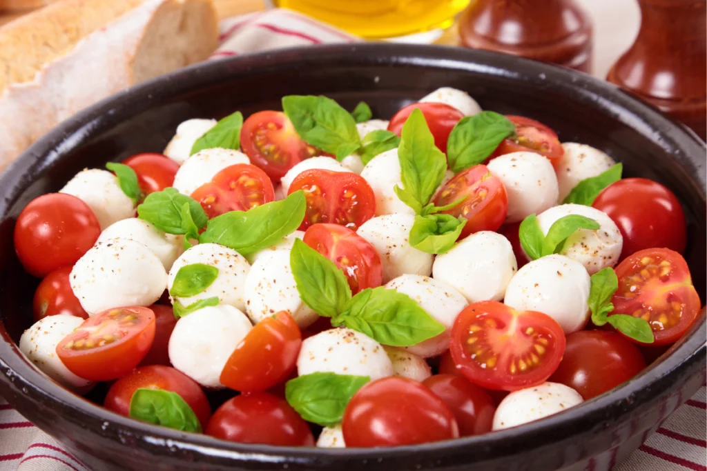 Mozzarella Tomato Cucumber Salad