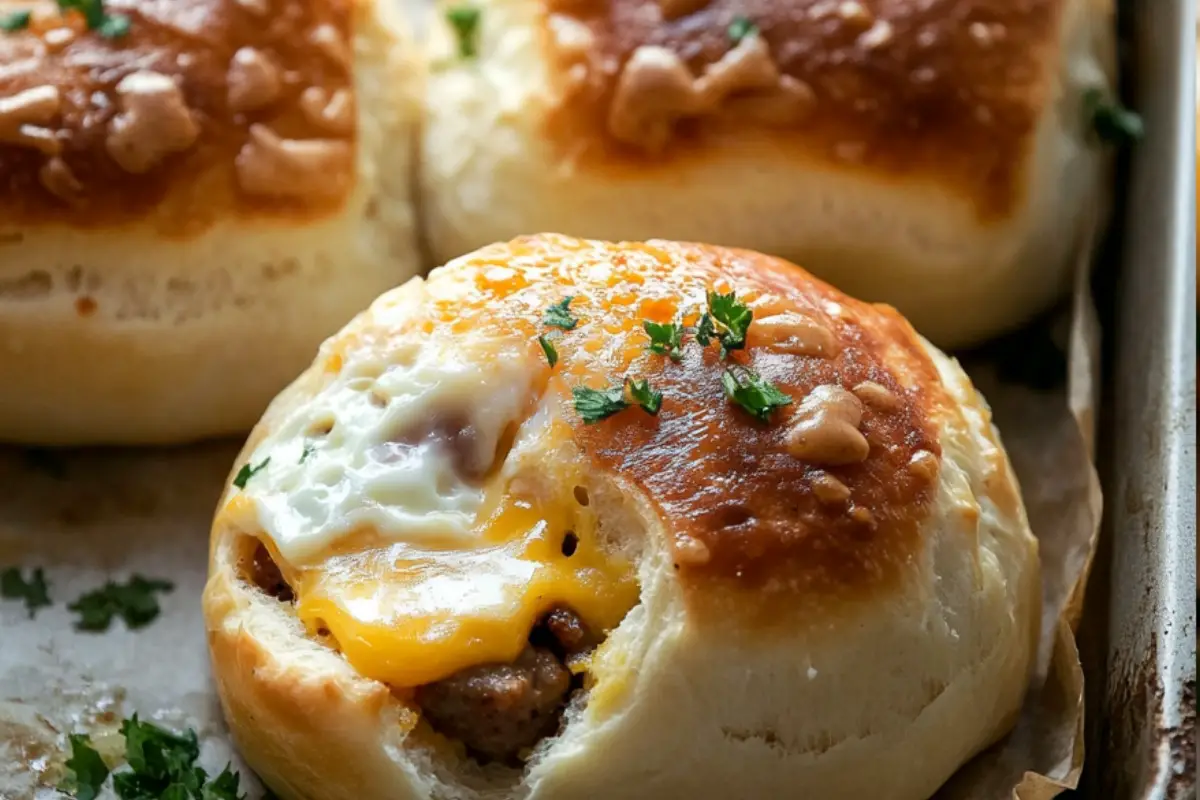 Make Breakfast Rolls with Egg, Cheese, and Sausage