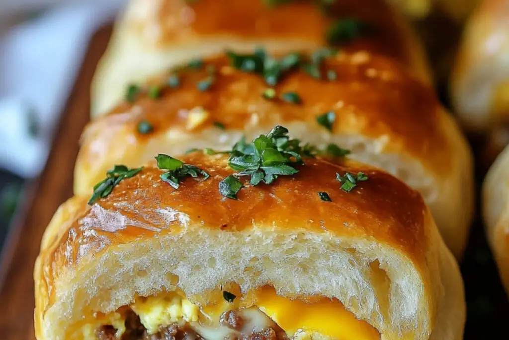 Make Breakfast Rolls with Egg, Cheese, and Sausage