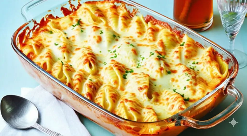 Cheesy Chicken & Broccoli Stuffed Shells