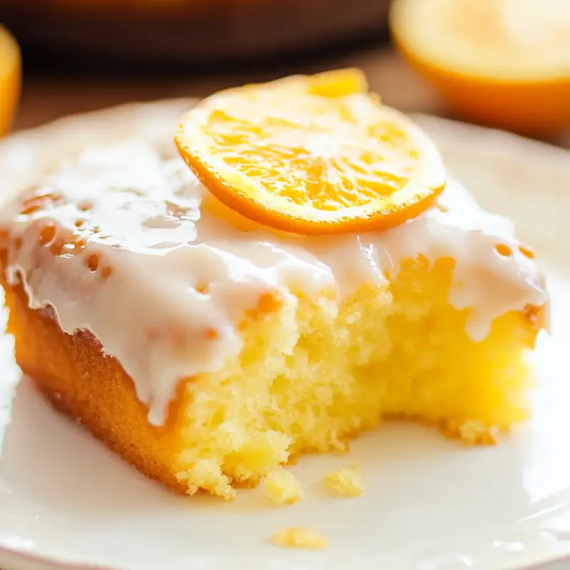 Orange Poke Cake With Honey-Orange Glaze 🍊🍰