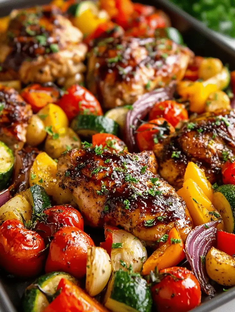 Balsamic Glazed Chicken and Veggies (Sheet Pan)