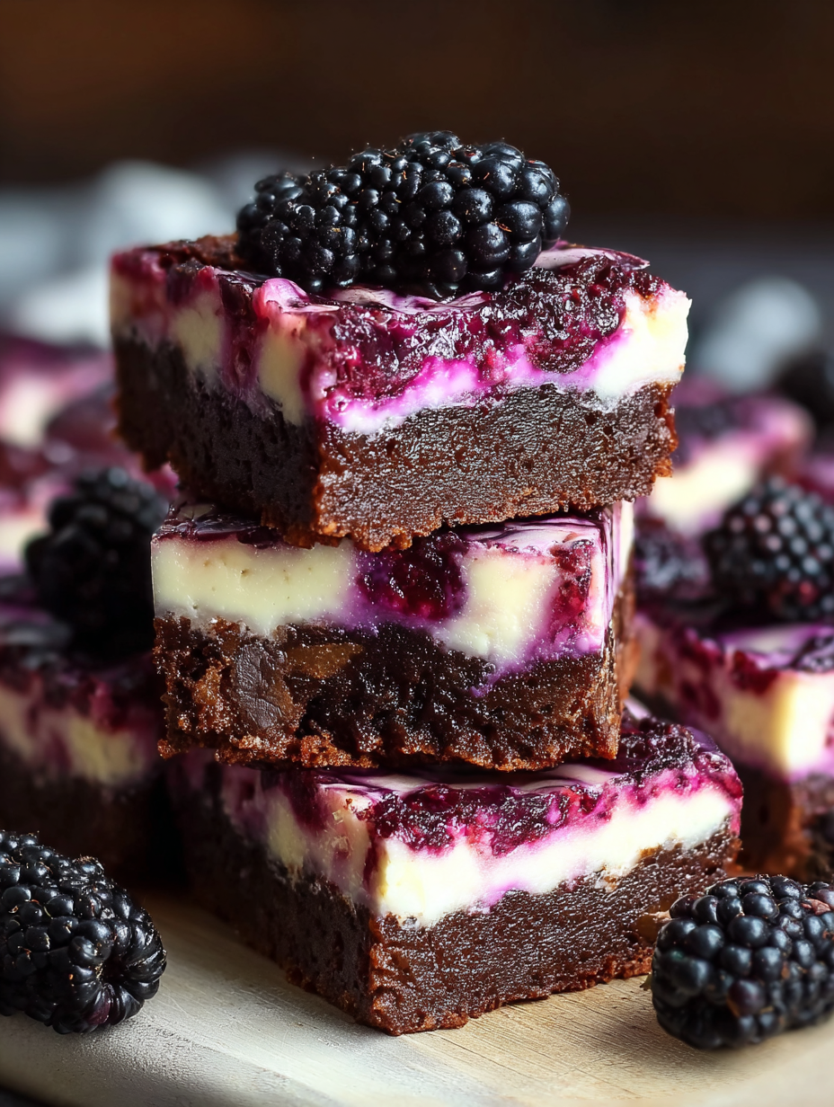 Blackberry Cheesecake Brownies