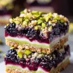 Blackberry Pistachio Dream Bars