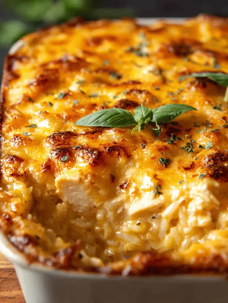 Cheesy Chicken and Rice Casserole