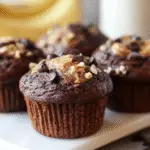 Chocolate Peanut Butter Banana Muffins