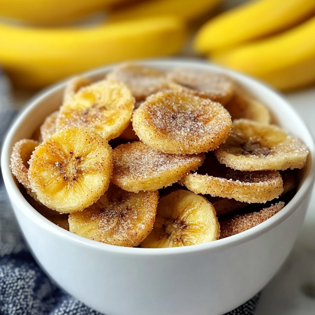 Cinnamon-Sugar Air Fryer Banana Chips