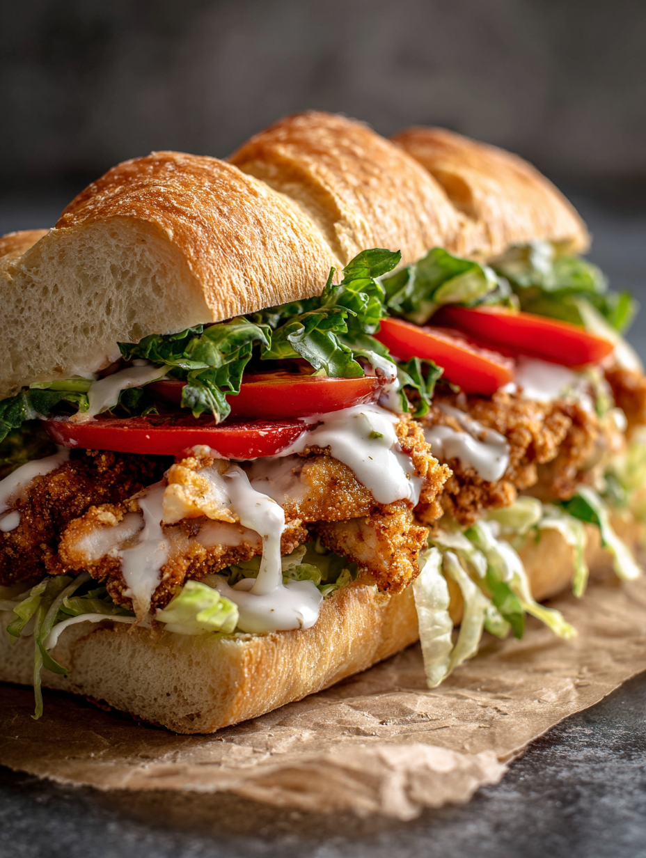 Crispy Chicken Caesar Sandwich