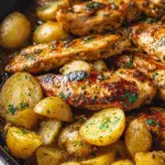 Garlic Butter Chicken and Potatoes Skillet