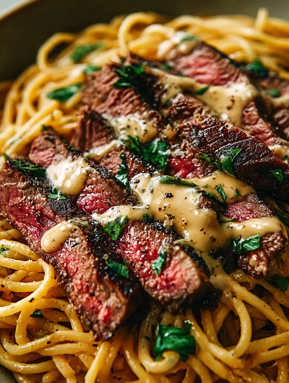 Garlic Butter Steak Lightning Noodles