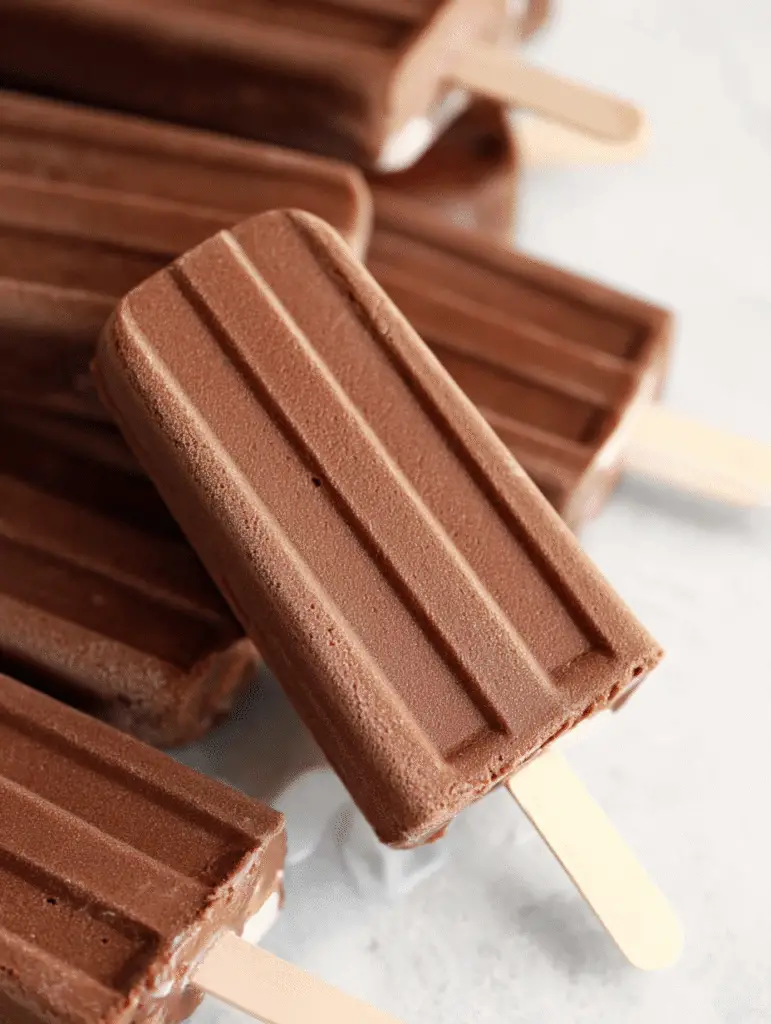 Greek Yogurt Fudgesicles (Healthy Chocolate Popsicles)