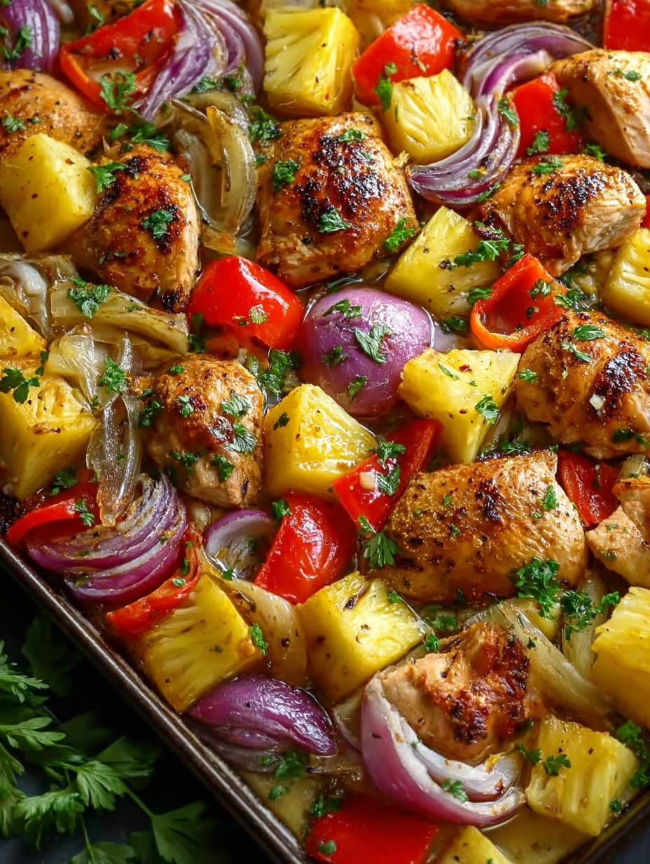 Hawaiian Chicken Sheet Pan: A Tropical Escape for Dinner