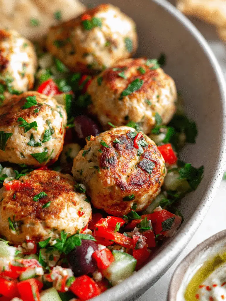 Mediterranean Chicken Meatballs