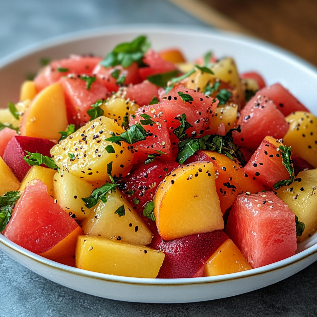 Peach Watermelon Salad Recipe