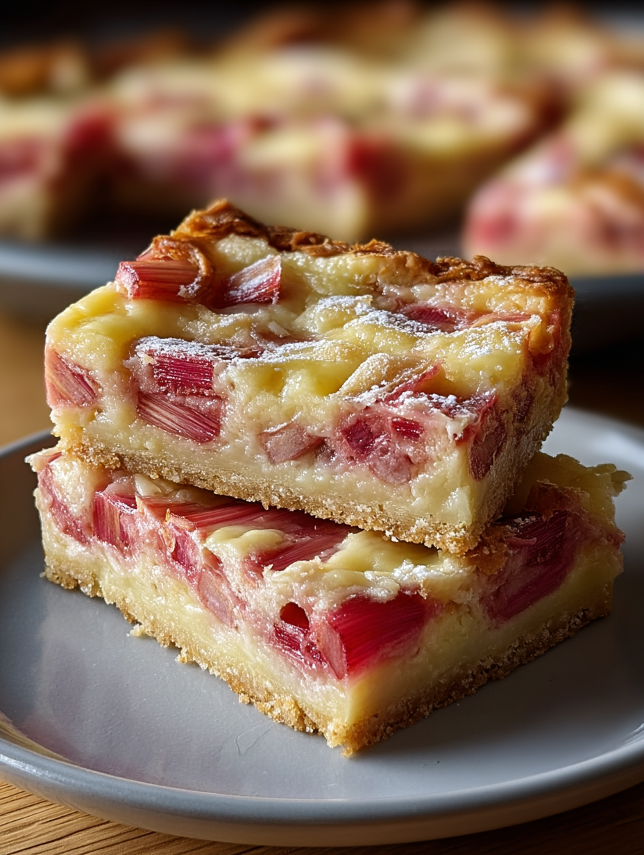 Rhubarb Custard Bars