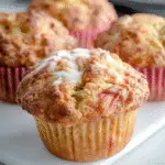 Rhubarb Muffins with Greek Yogurt
