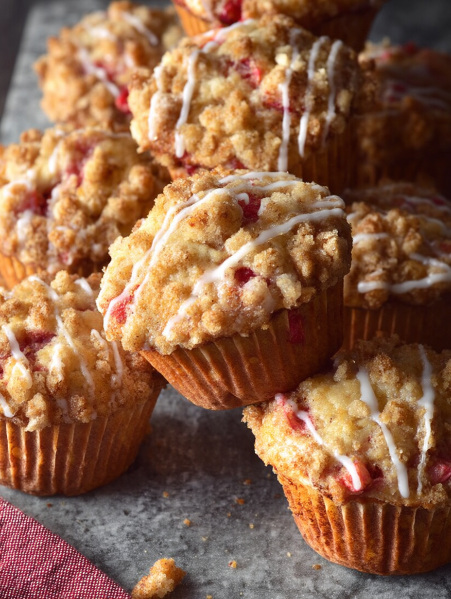Rhubarb Streusel Muffins