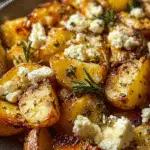 Roasted Potatoes with Baked Feta and Garlic