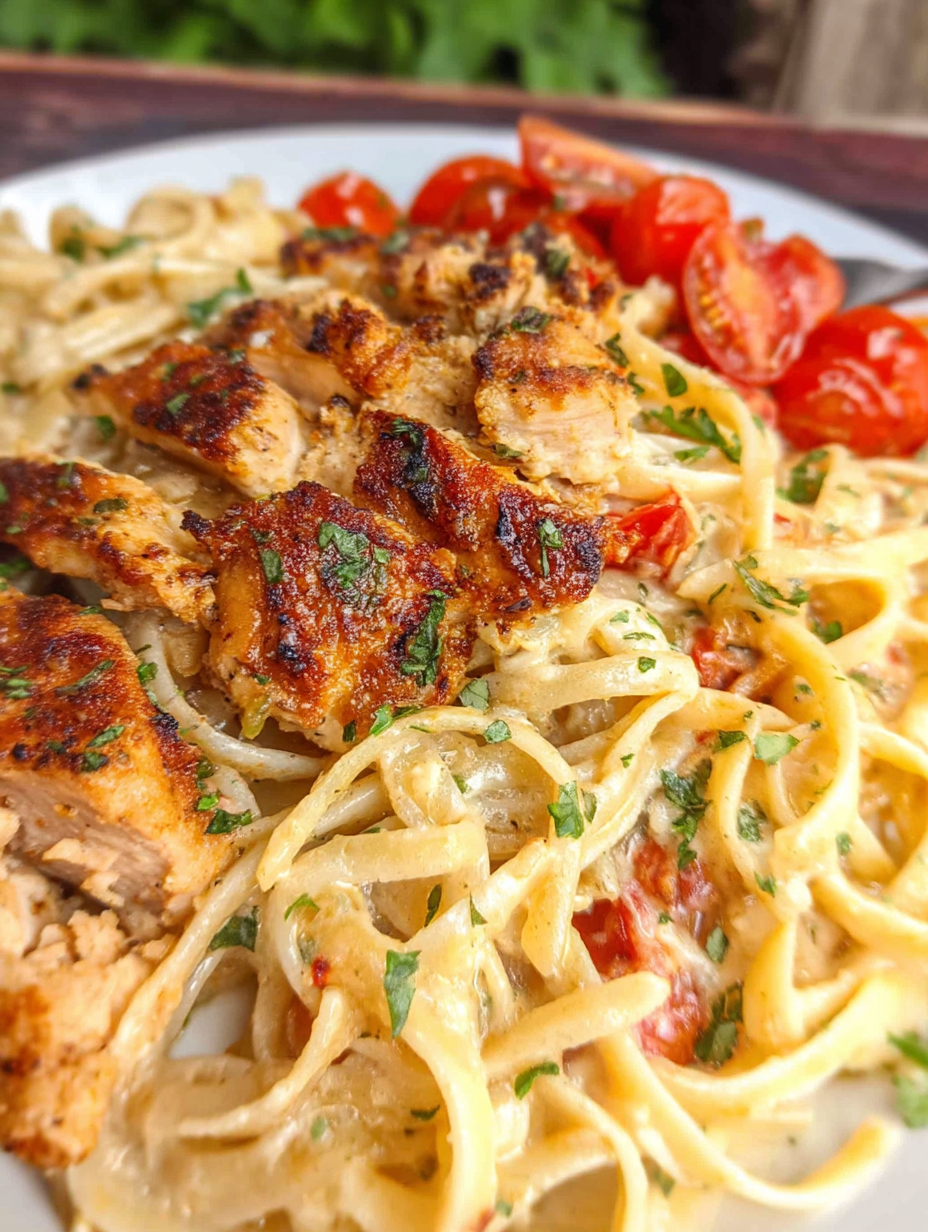 Savory Cajun Chicken with Creamy Parmesan Pasta Linguine