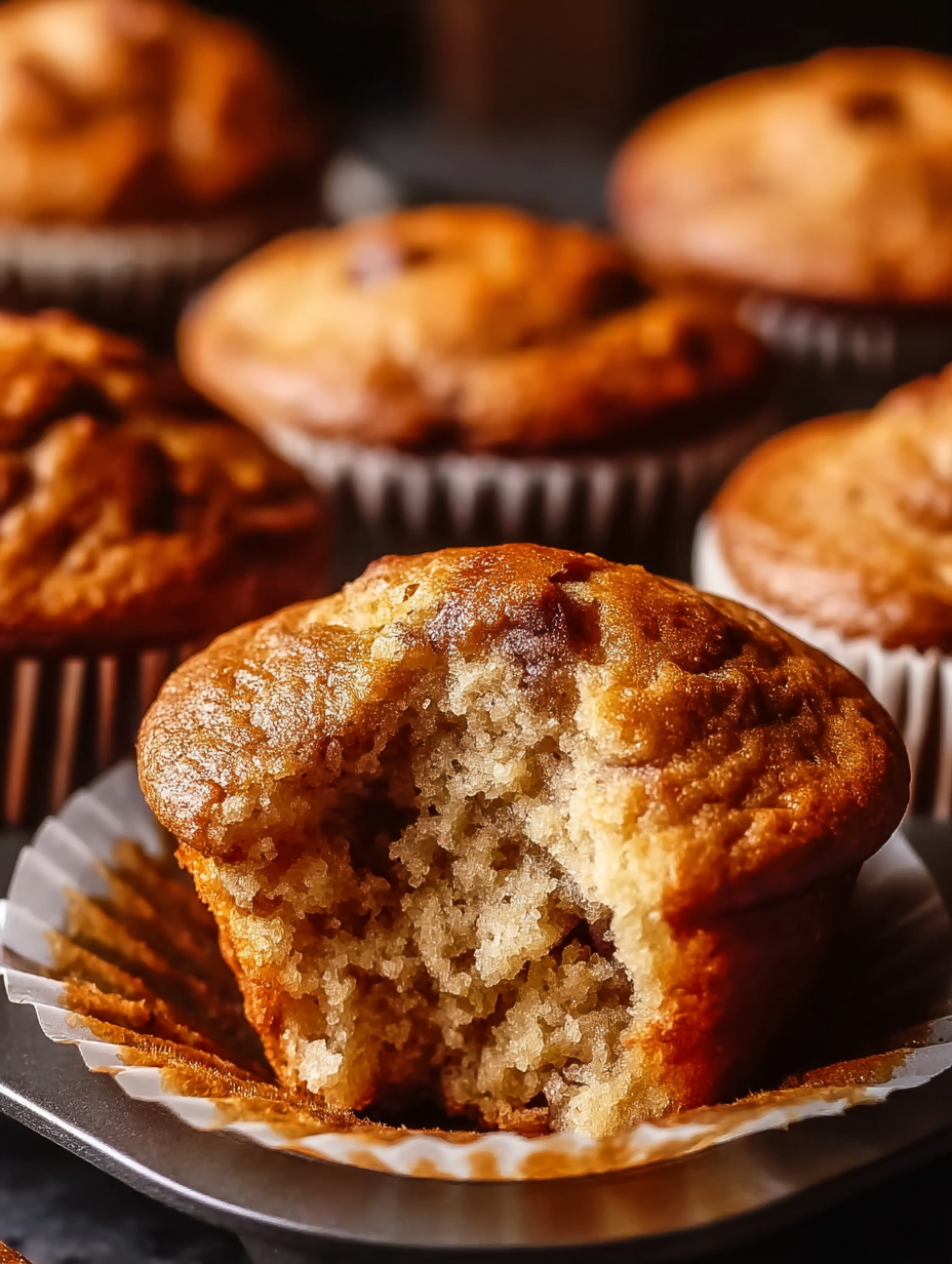 Soft & Fluffy Banana Muffins