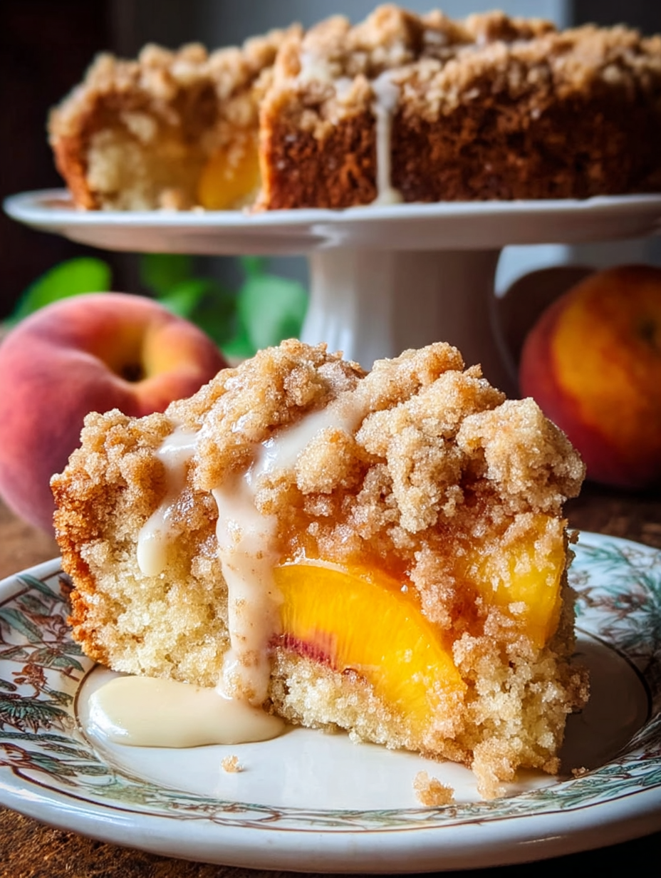 Southern Peach Crumb Cake Recipe