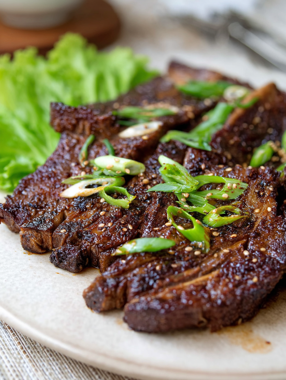 Sweet & Savory Korean Galbi – BBQ Marinated Short Ribs