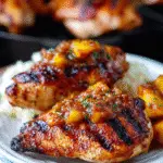 Sweet and Smoky Grilled Chicken with Peach Chipotle Sauce