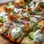 Tzatziki Chicken Naan Pizza