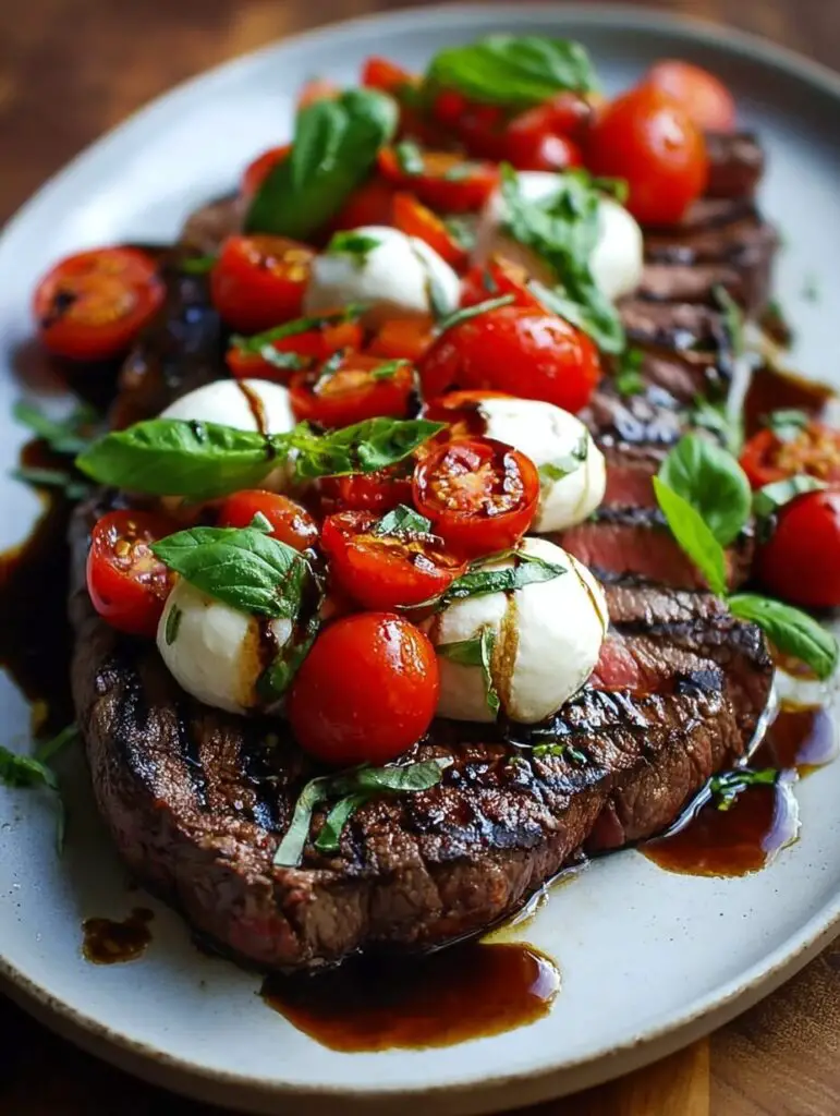 Balsamic Caprese Grilled Steak