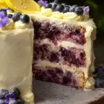 Blueberry Cake with Lemon Cream Cheese Frosting
