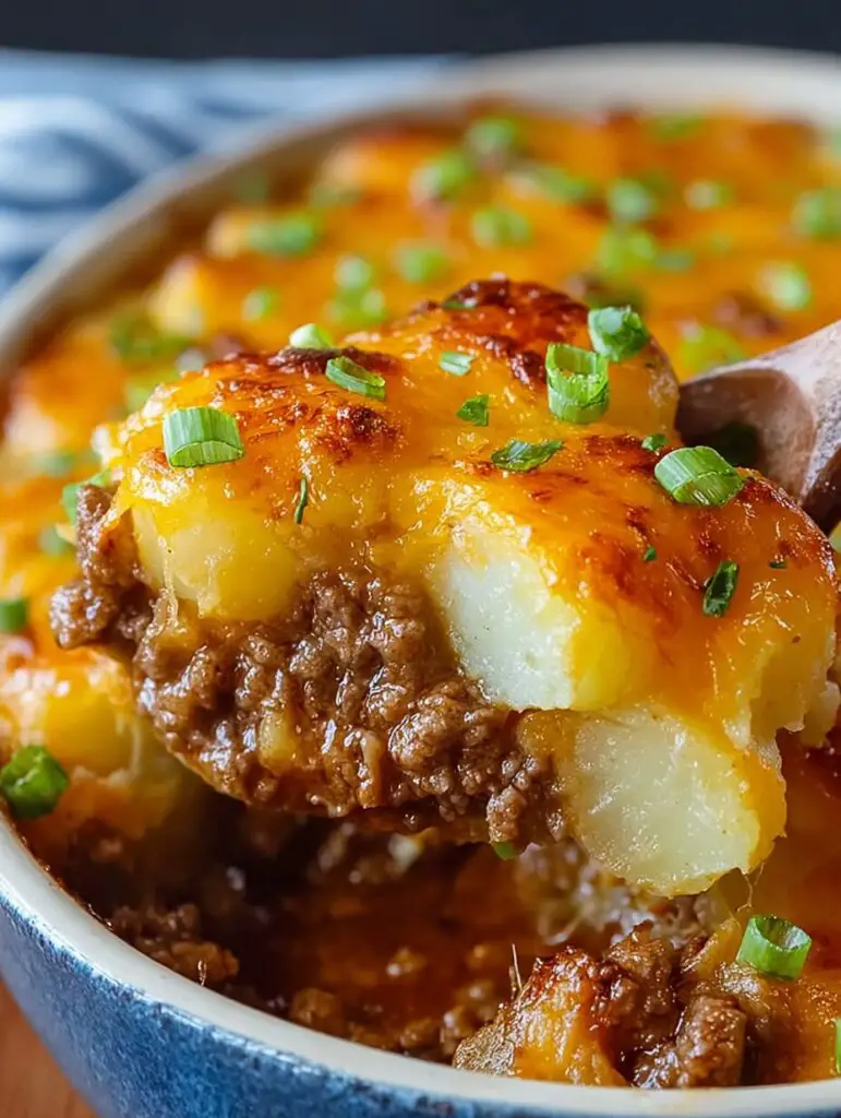 Cheesy Hamburger Potato Casserole
