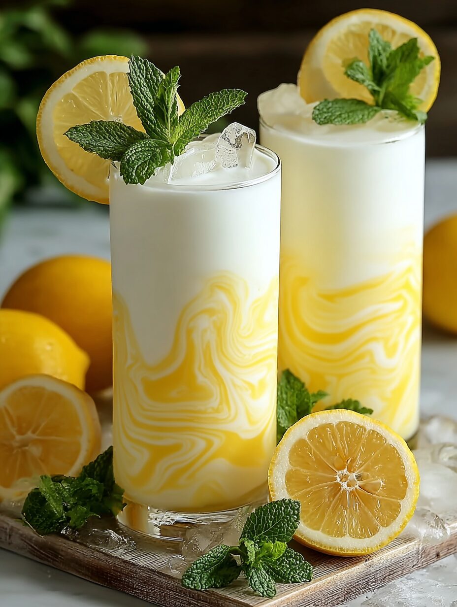 Condensed Milk Lemonade Refreshing Summer Drink Idea