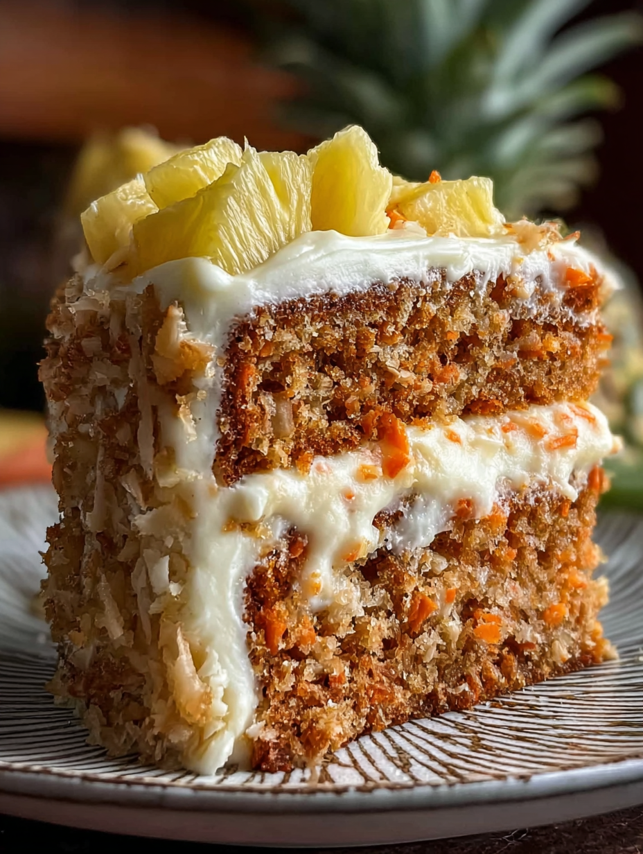 Hawaiian Pineapple Carrot Cream Cake