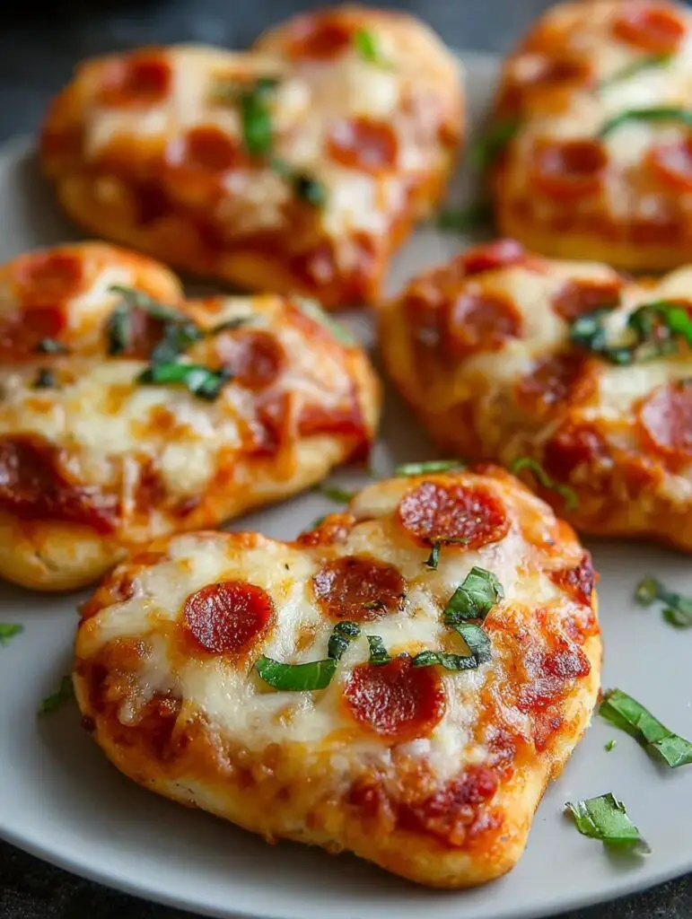 Heart-Shaped Mini Pizzas Recipe