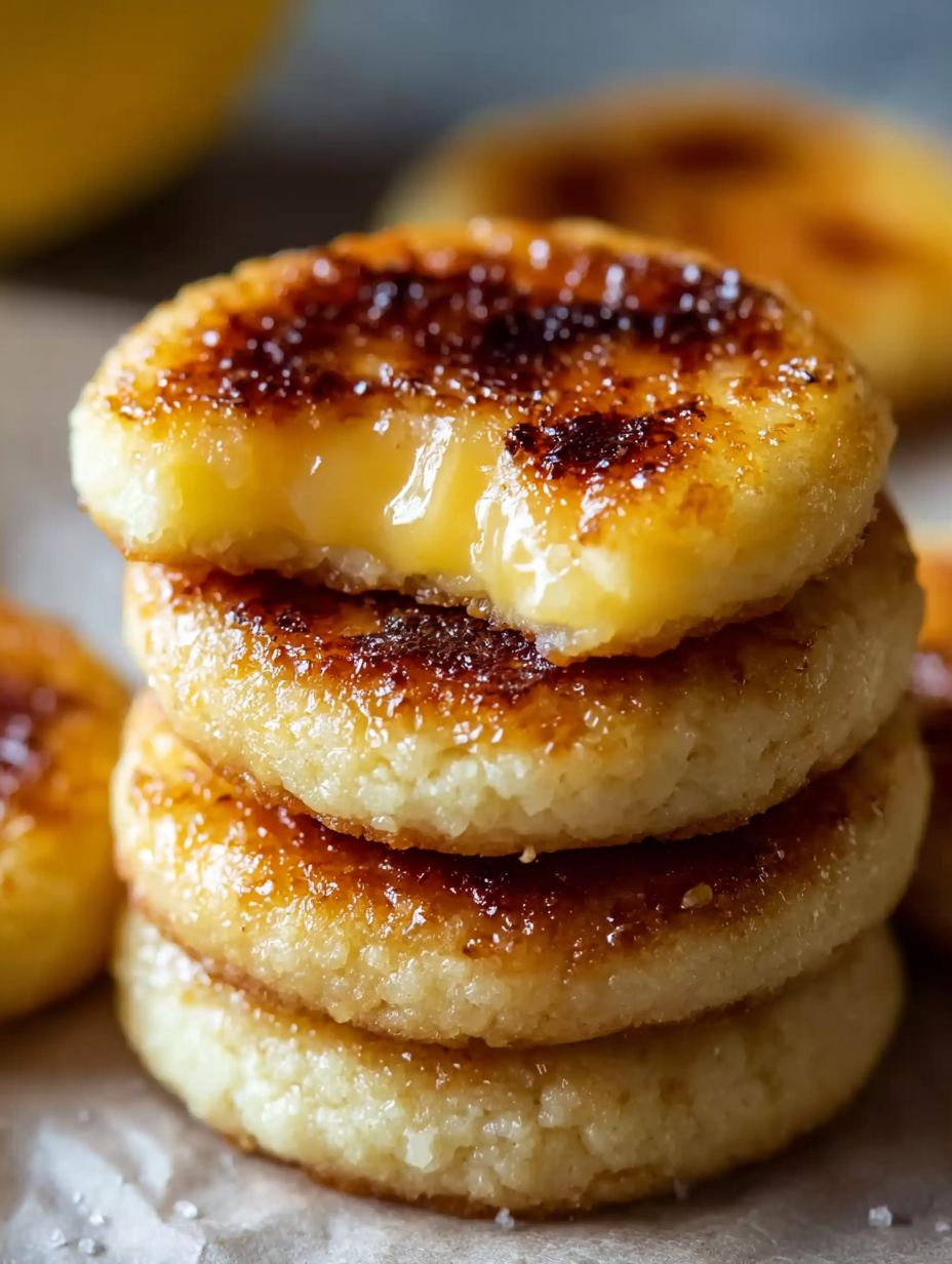 Lemon Curd Crème Brûlée Cookies