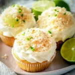 Low carb lime coconut cupcakes with sugar-free lime frosting