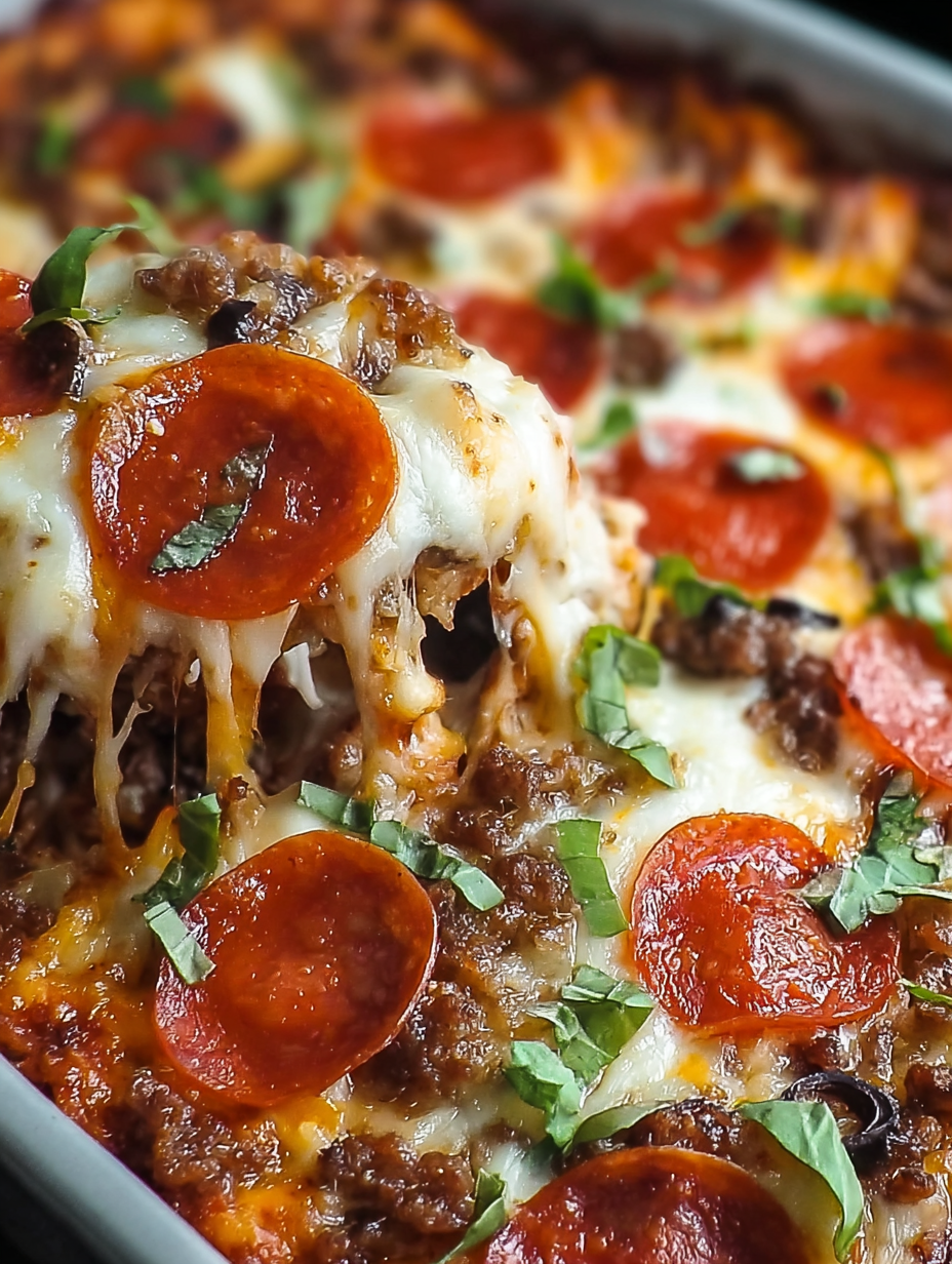 Low Carb Pizza Casserole