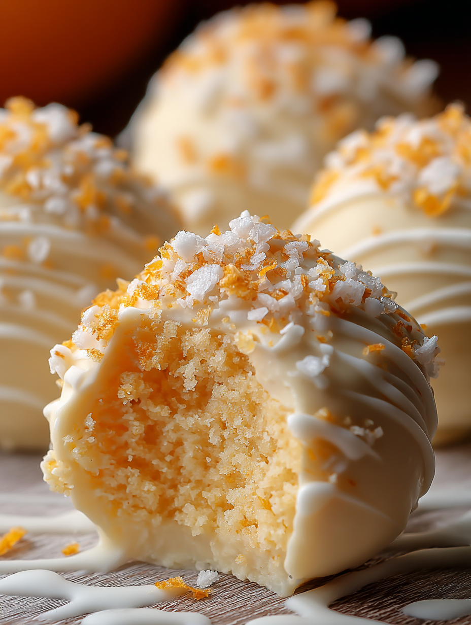 No Bake Orange Creamsicle Truffles