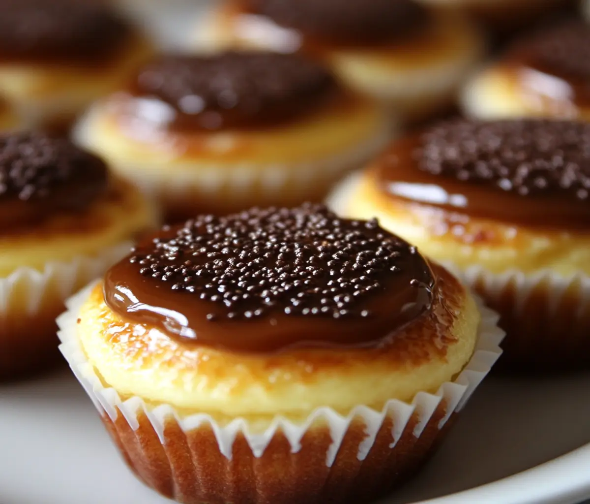 Queijadas Portuguese Custard Cupcakes close-up