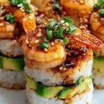 SPICY SHRIMP SUSHI STACKS