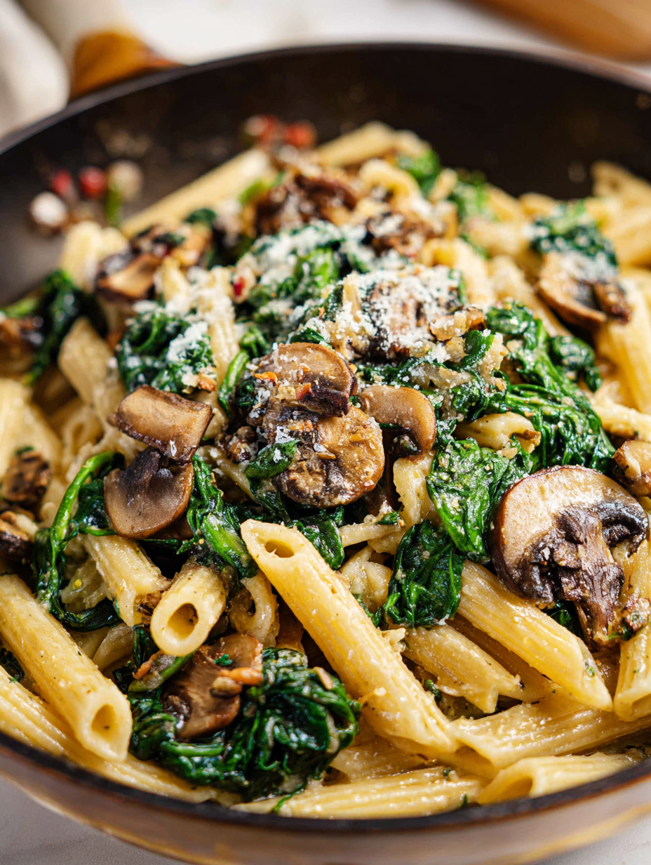 Spinach Mushroom Pasta