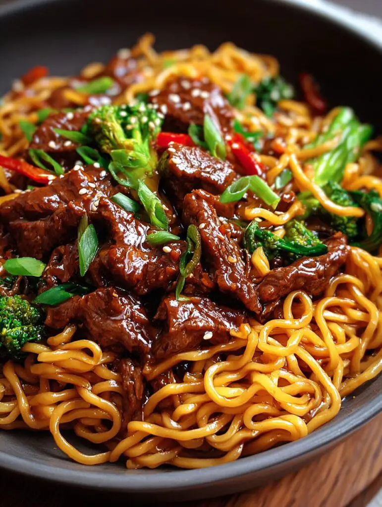 Sticky Beef Noodles