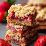 Strawberry Oatmeal Crumble Bars