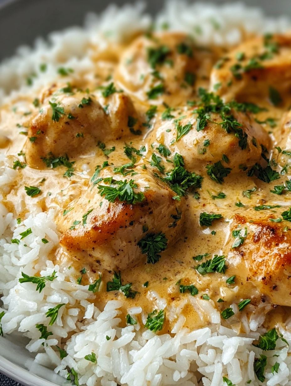 THE RECIPE For Creamy Smothered Chicken and Rice