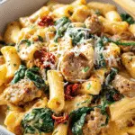 Tuscan Sausage Pasta in Creamy Sauce