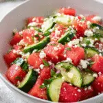 Watermelon Salad with Cucumber and Feta
