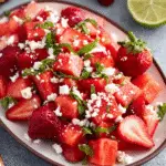 Watermelon Strawberry Salad (With Feta)